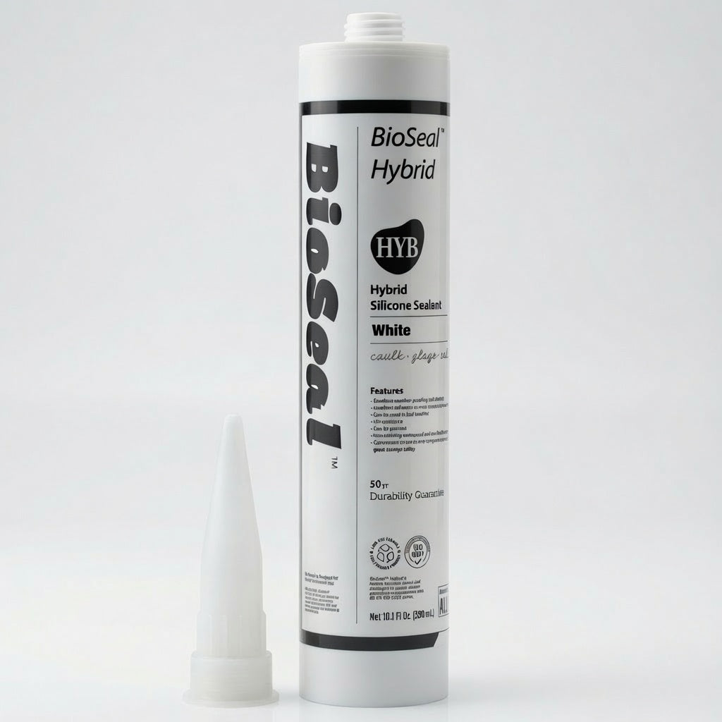 White Hybrid BioSeal Silicone Sealant Caulk