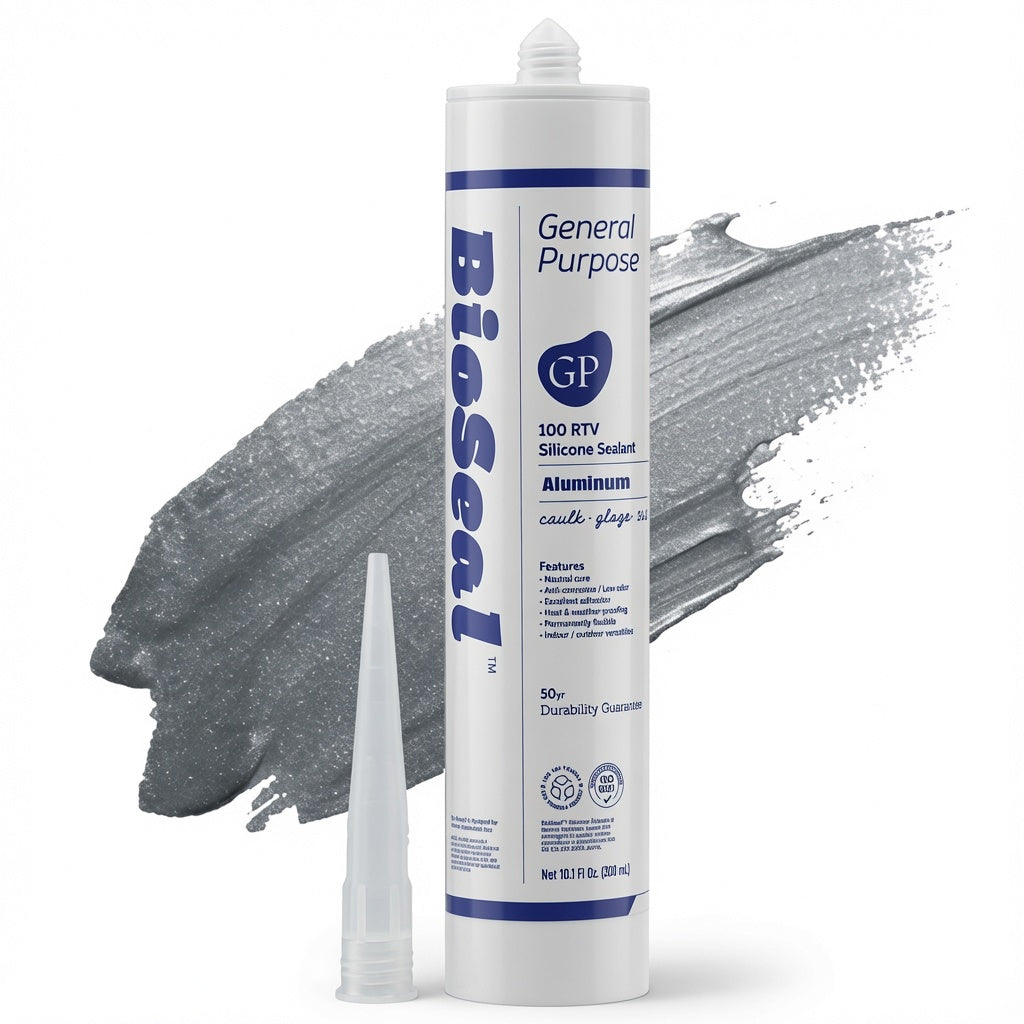 Aluminum General Purpose BioSeal Silicone Caulk & Sealant 10.1oz