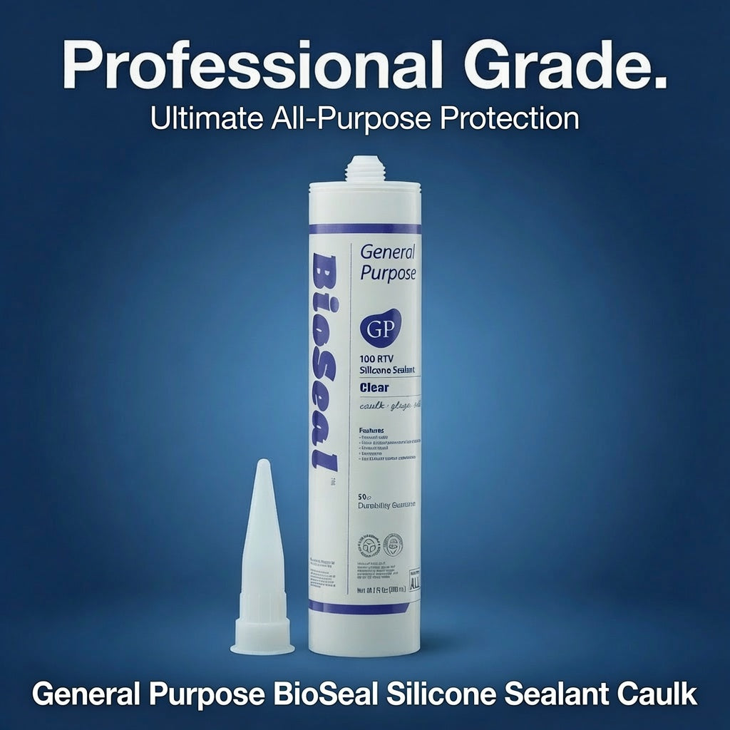 White General Purpose BioSeal Silicone Caulk & Sealant 10.1oz